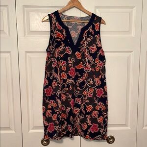 Lands' End Orange Pink Sleeveless V-Neck swim cover up 18